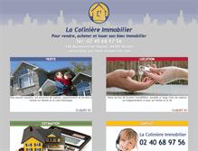 Tablet Screenshot of la-coliniere-immobilier.com
